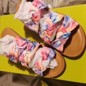 Gianni Bini Beekan Tie Dye 3-Knot Slide Sandals